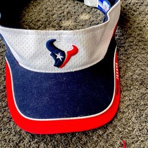 NFL Houston Texans white blue Reebok cap.